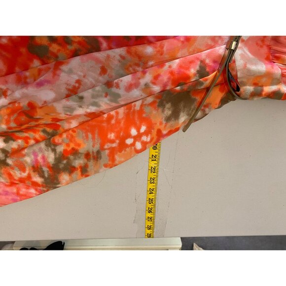 Jessica Howard Sleeveless Floral Dress w/ Belt Cowl Neck Multicolor Size 10 - Picture 8 of 9